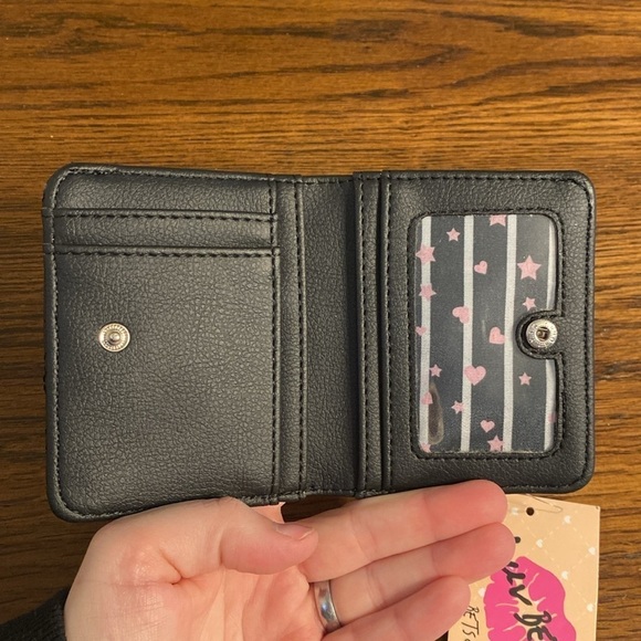 Betsey Johnson Heart Print Bi-Fold Wallet - Picture 3 of 6